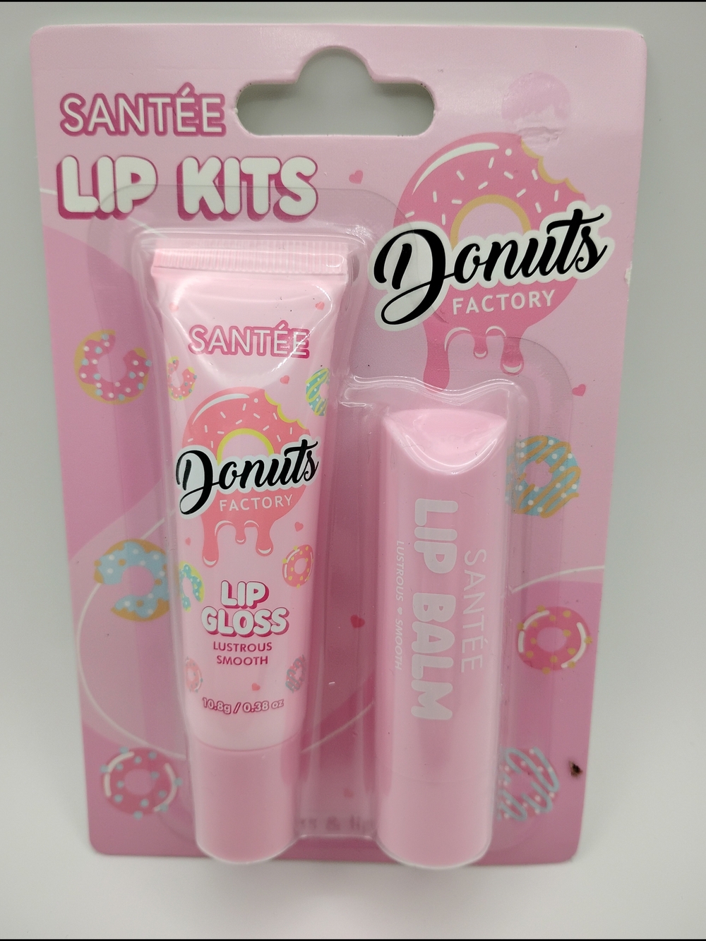 SANTÉE Donuts Factory Pink Lip Gloss & Lip Balm Duo